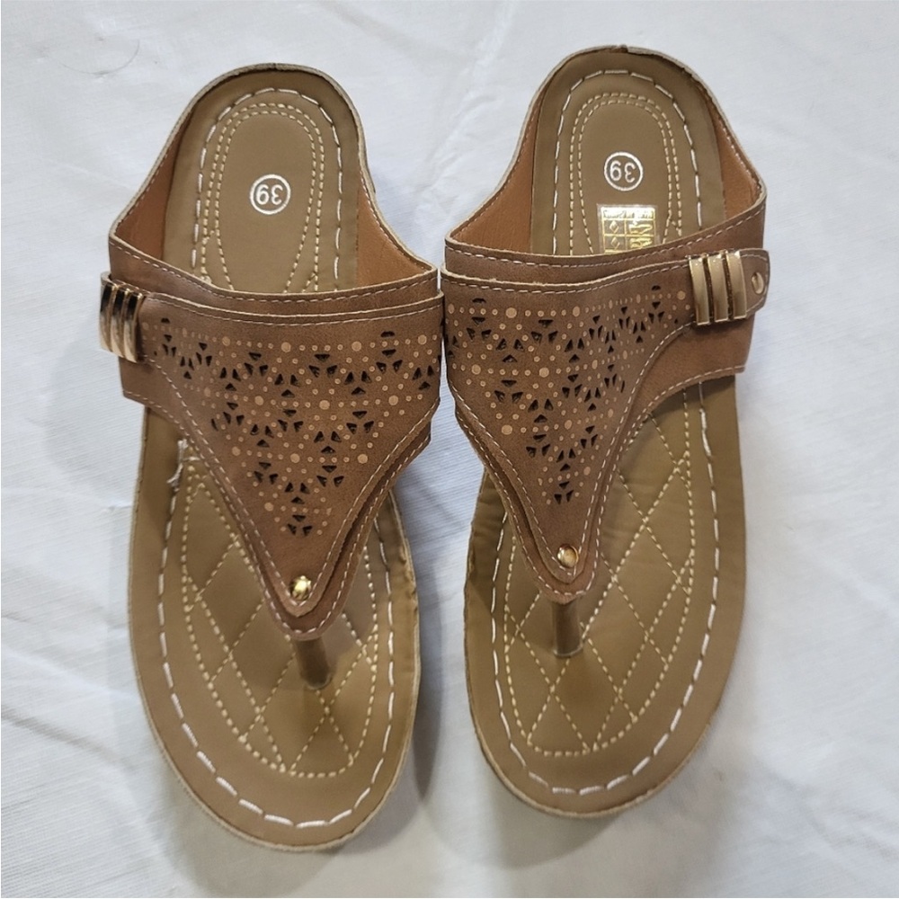 Tan wedge Sandals